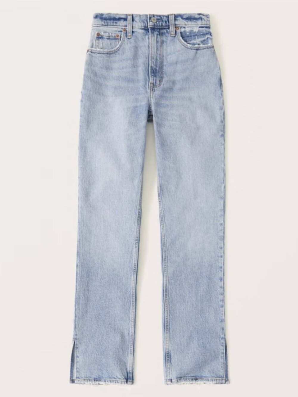 Abercrombie & Fitch Ultra High Rise 90s Straight Jean Split Hem Size 25 Short